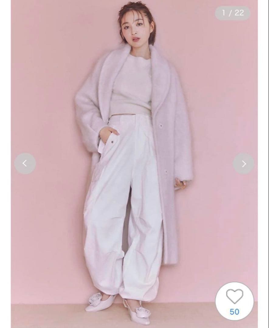 新品】スナイデル シャギーロングコート 2024aw アイボリー 0 - メルカリ