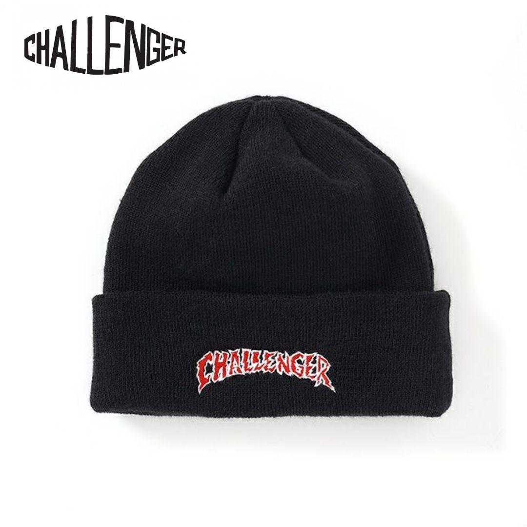 CHALLENGER CRUSH LOGO KNIT CAP　BLACK CRUSH LOGO KNIT CAP【BLACK】｜CHALLENGER｜MELTING POT（正規取扱店