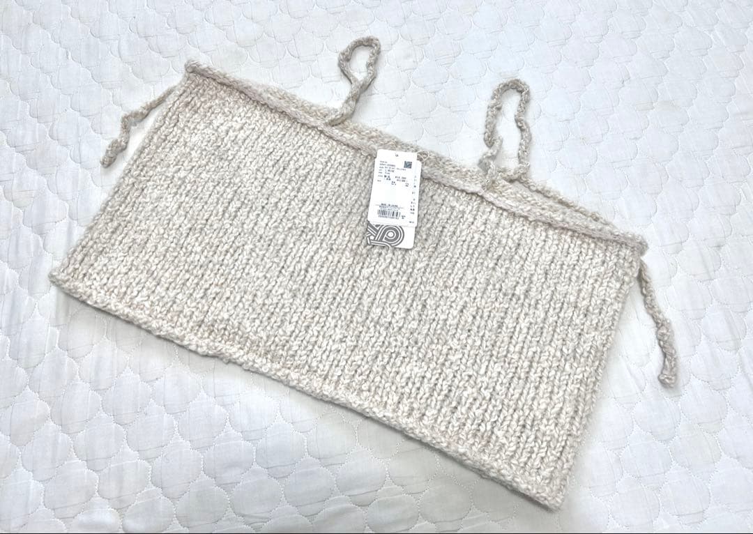 新品 かぐれ 今季 2025秋冬 アルパカウールブークレニットキャミソール