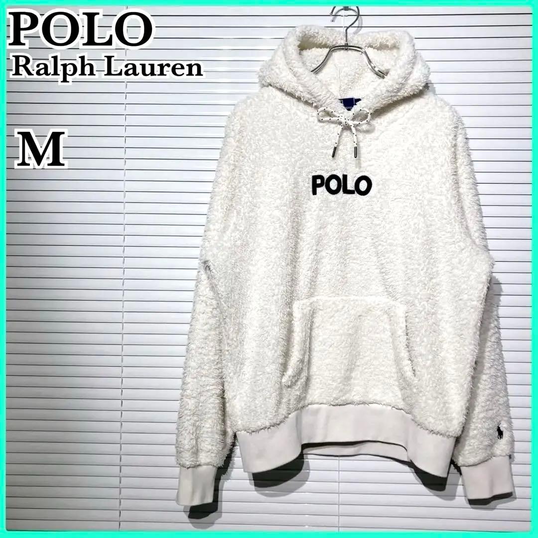 完売品】ポロラルフローレン ボアパーカー センターロゴ クリーム 日本