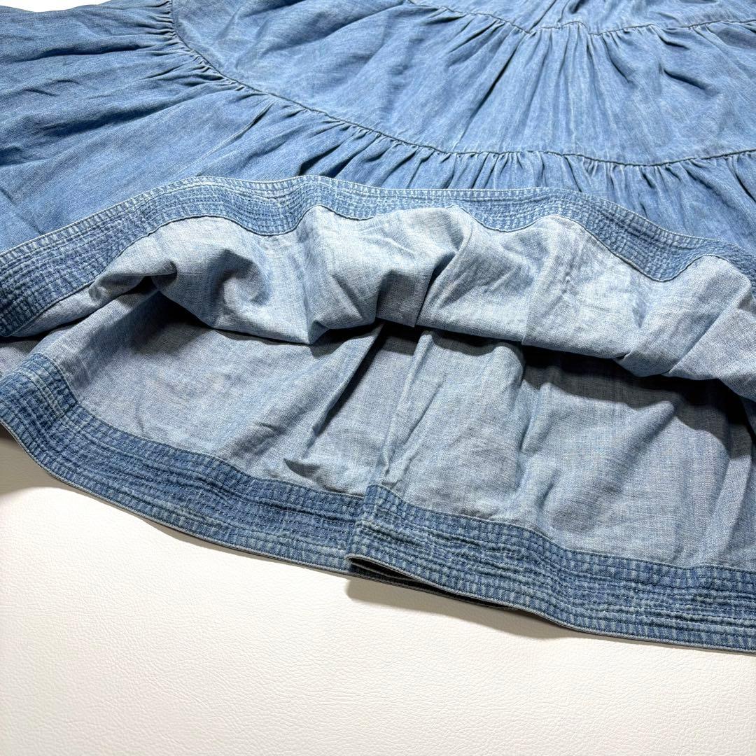 ドゥロワー Drawer ティアードデニムスカート 38 洗えます - メルカリ