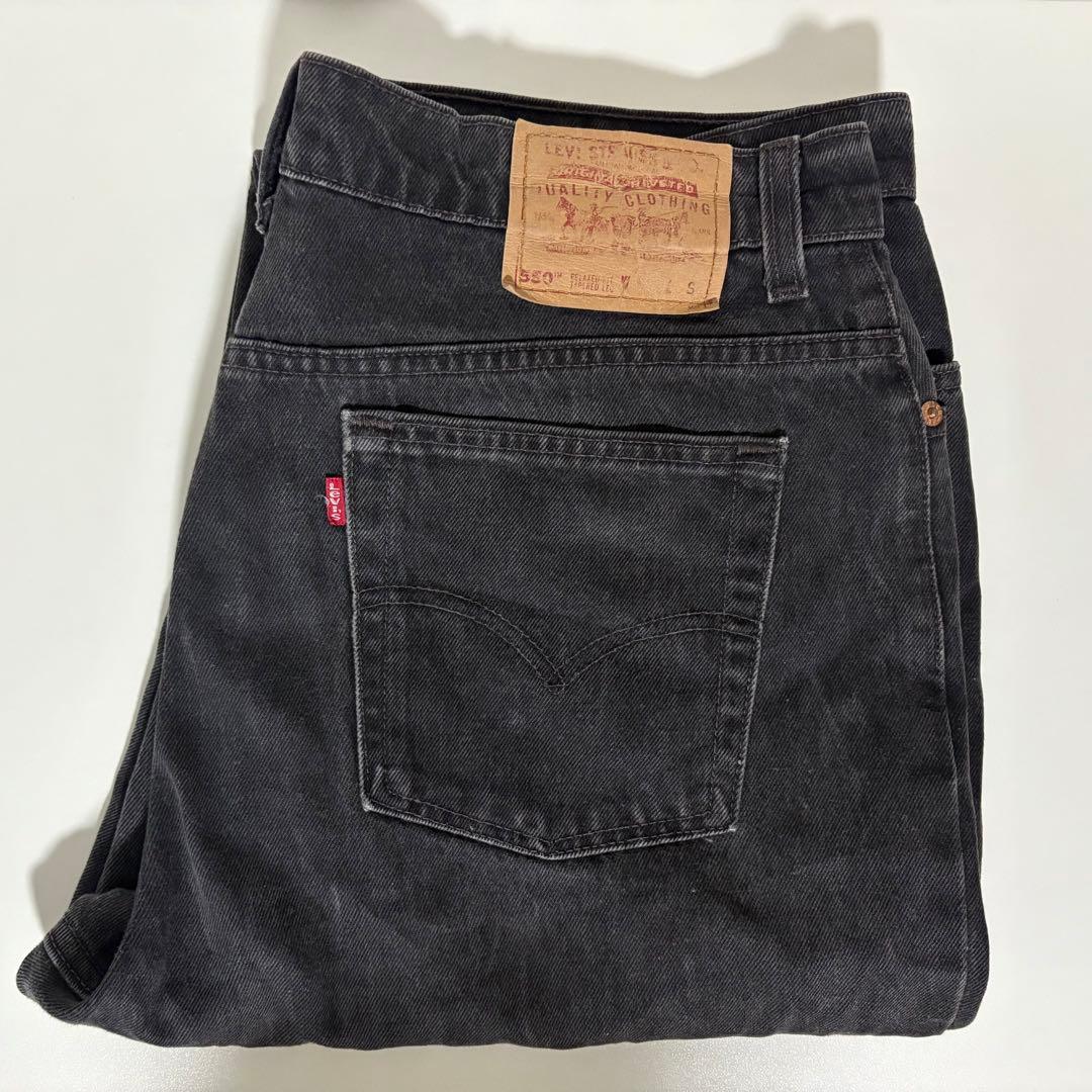 【90s】Levi's 550 USA製 ブラックデニム 約36/30 90's Levi's 550 ブラックデニムパンツ 表記(36x30) USA製 | SOLD OUT
