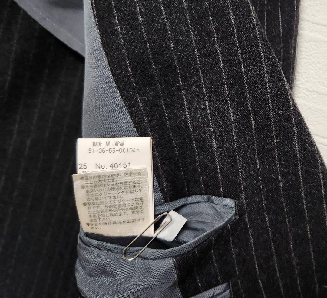 美品 三越 スーツ ヘリンボーン ブラウン 高級生地 MITSUKOSHI