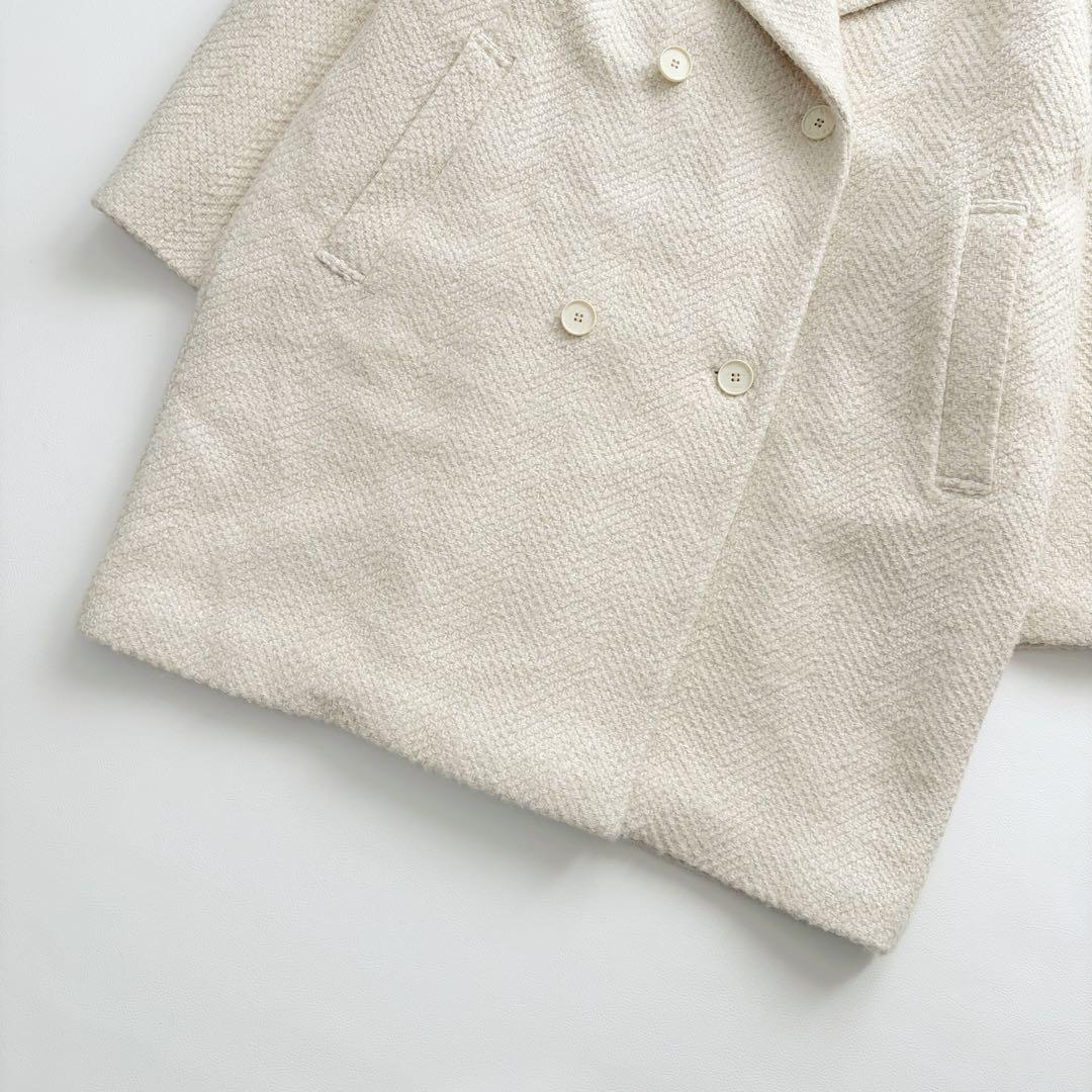 美品 プラージュ GIOLICA ヘリンボン コクーンコート ツイード