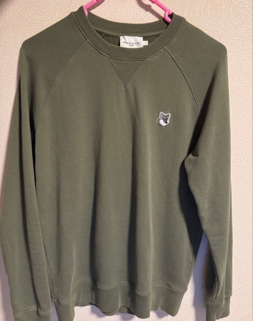 MAISON KITSUNÉ オリーブ トレーナー M MAISON KITSUNE（メゾン キツネ） クルーネックスウェット メンズ