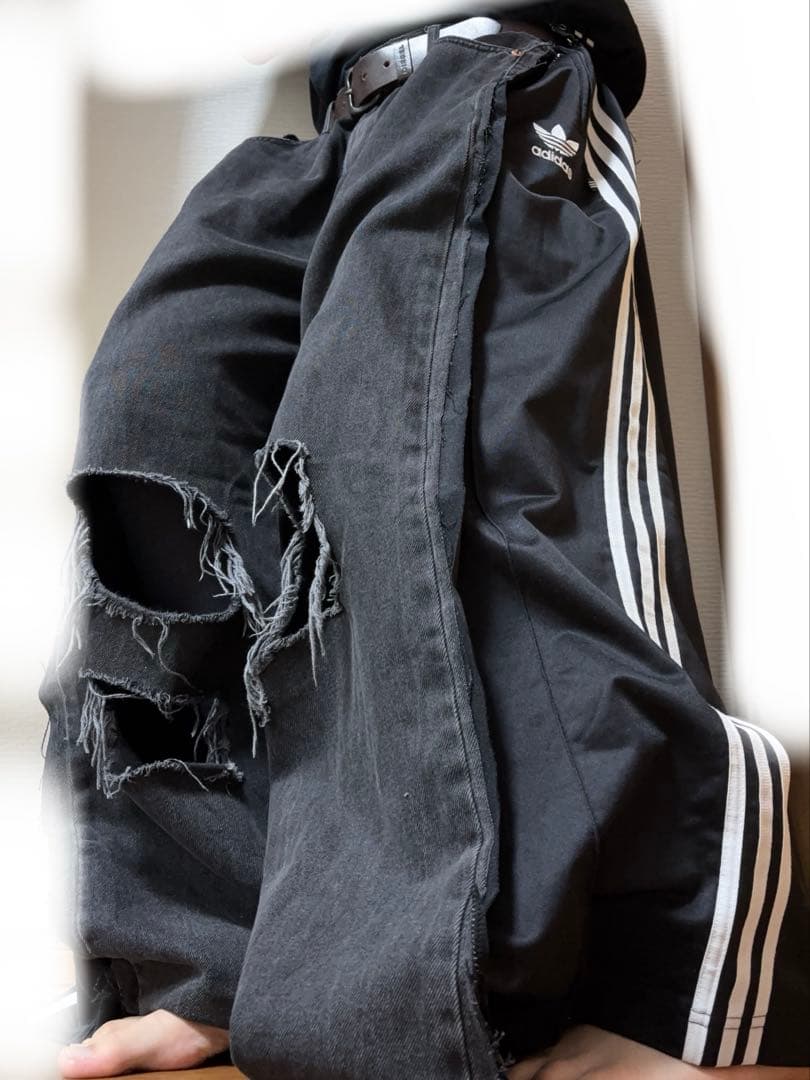 adidas バギーデニム opium Y2K archive フレアデニム - メルカリ