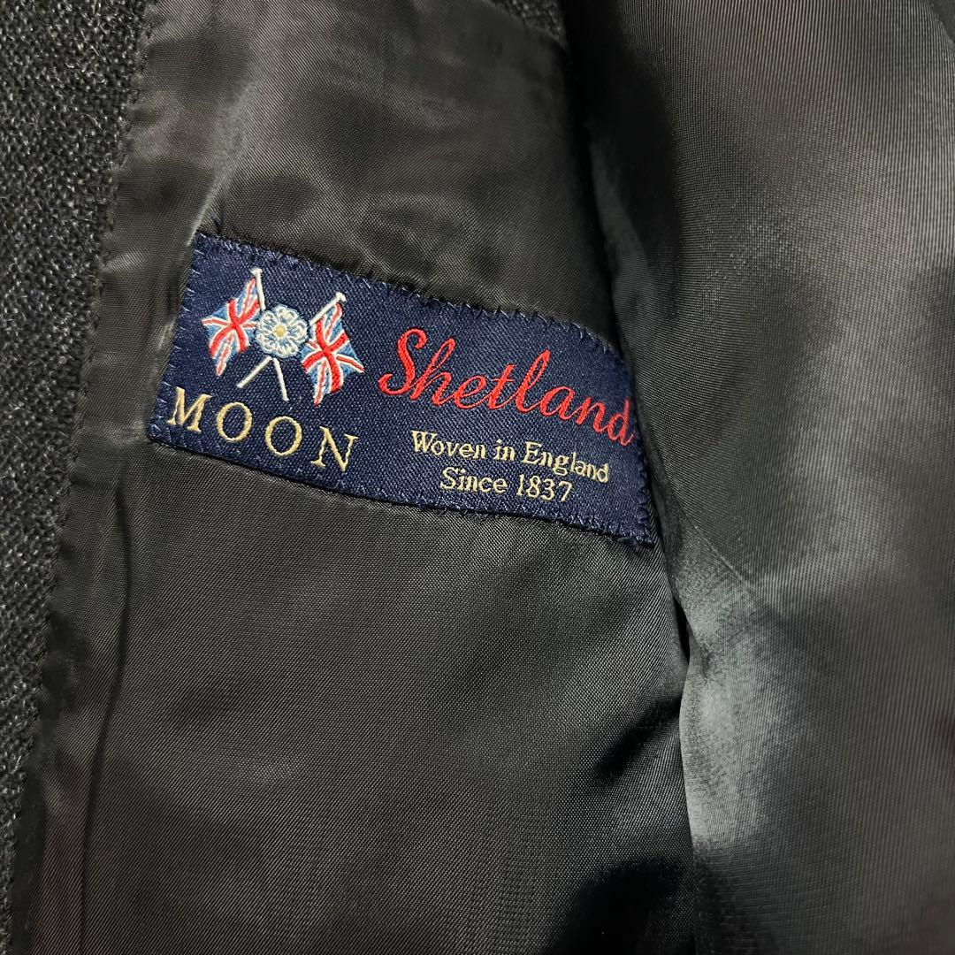希少)bishitto 英国製 MOON ツイードスーツセットアップ 紺色 - メルカリ