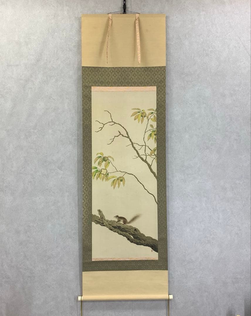 掛軸 菱田春草 栗鼠 木箱 工芸 りす 秋 3-12 掛軸 菱田春草 栗鼠 木箱 工芸 りす 秋 3-12 - メルカリ