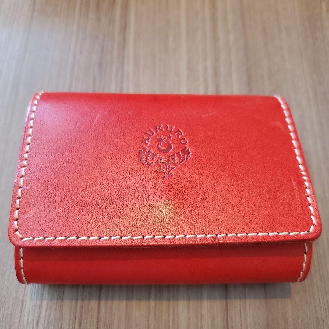 【専用】HUKURO 財布 三つ折り財布 手のひら財布 -minit- RED
