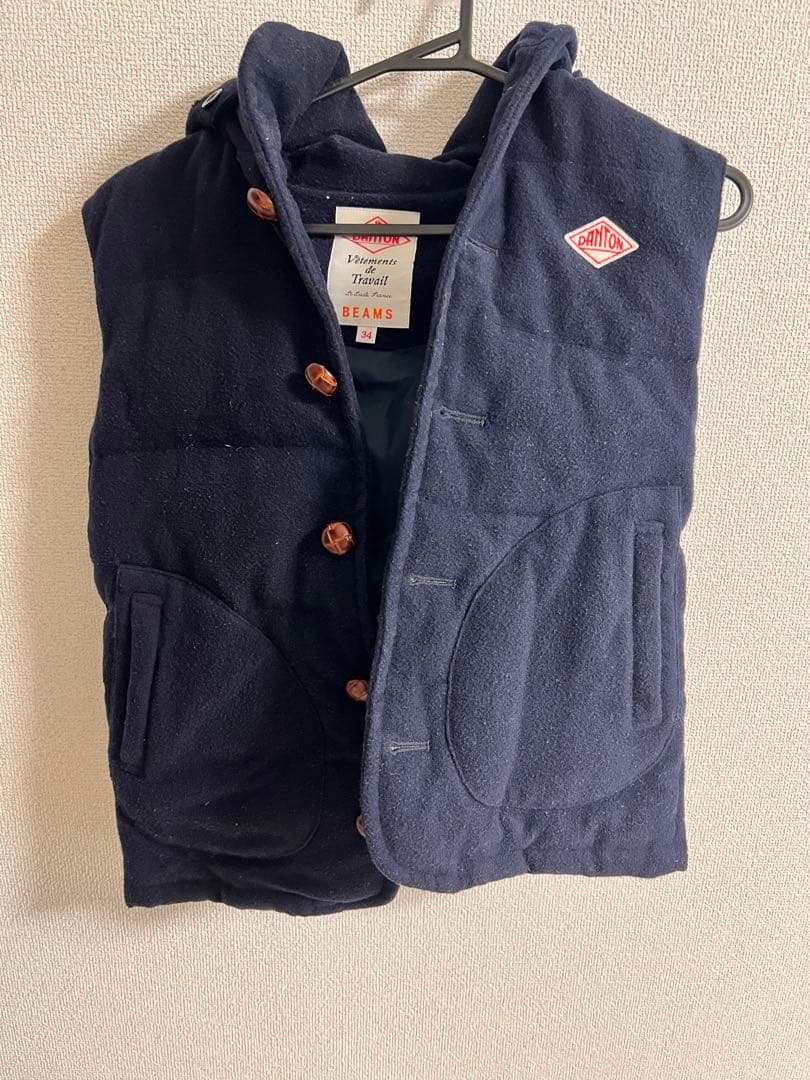 DANTON ダウンベスト ネイビー 34 - メルカリ