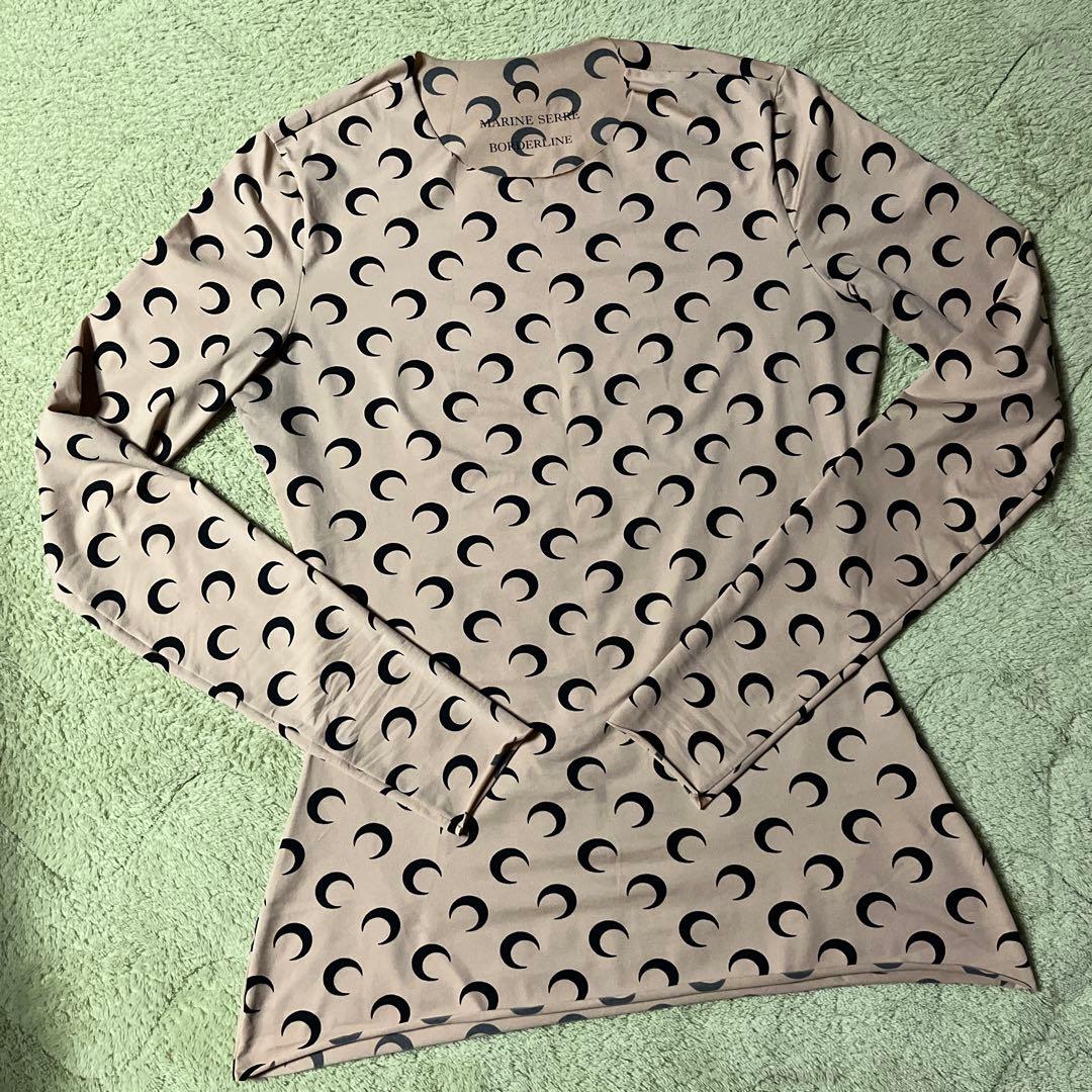 MARINE SERRE マリーンセル セカンドスキン ハイネックベージュ 正規
