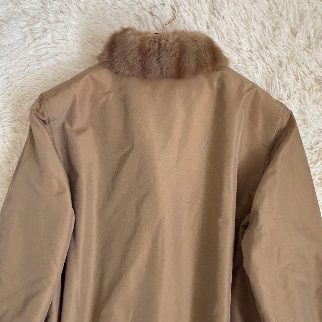 レリアン ロングコート リアルファー イヴサロモン 光沢 大きいサイズ