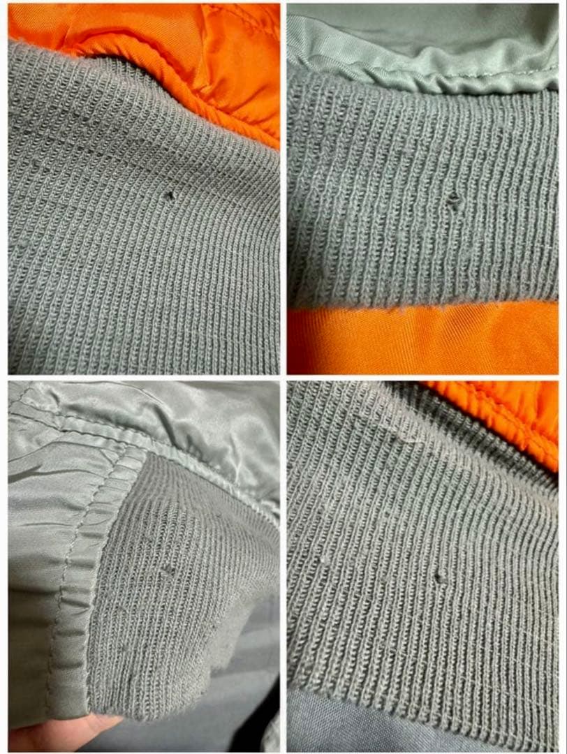 稀少色シルバー ALPHA 90s USA製 ビンテージ ボンバージャケット L