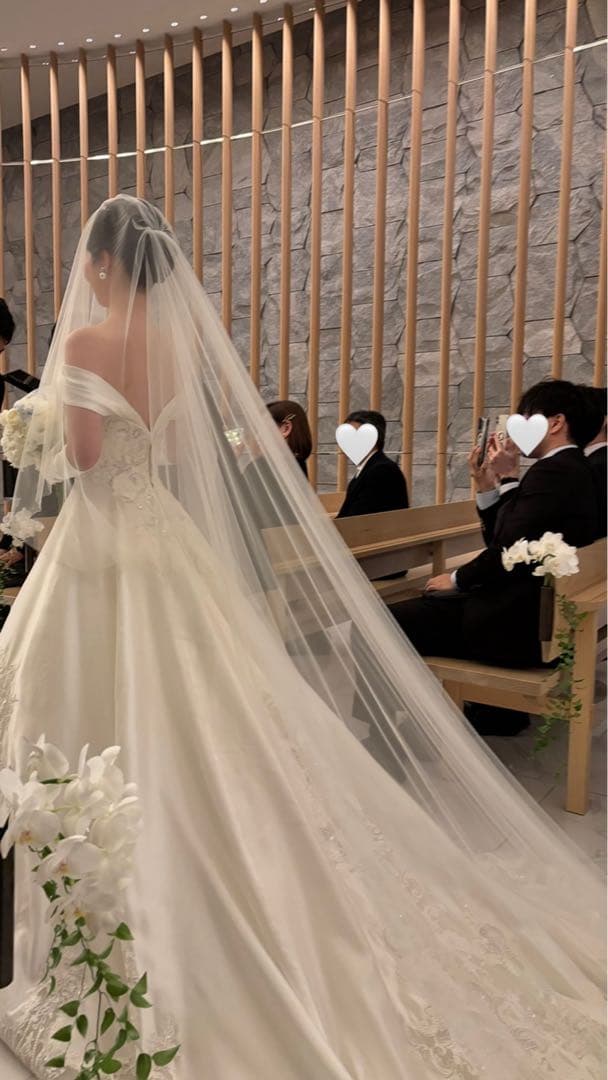 ロングベール タカミブライダル OW-L イタリアンチュール CVT-001