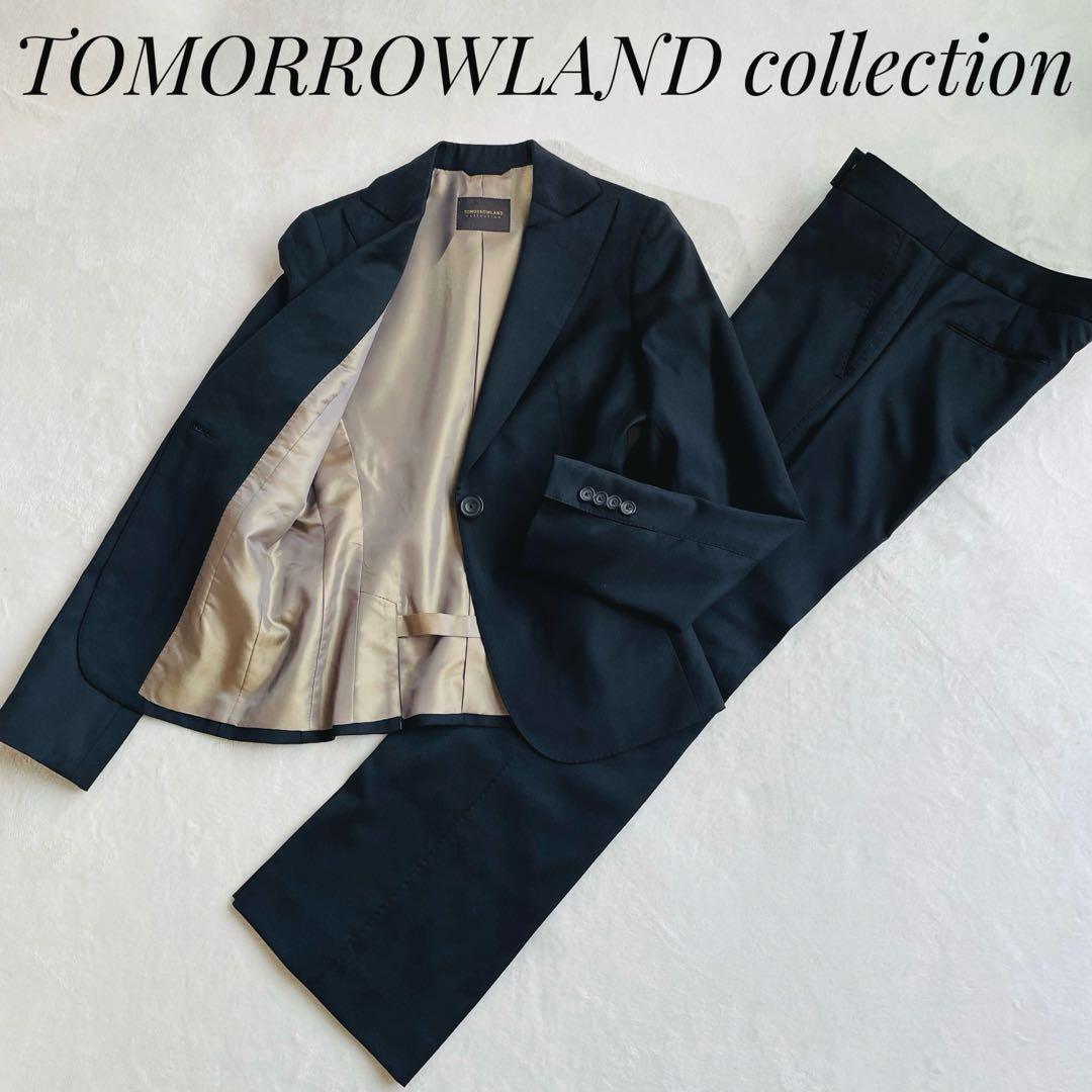 極美品 トゥモローランド ロロ・ピアーナ セットアップ スーツ 黒38