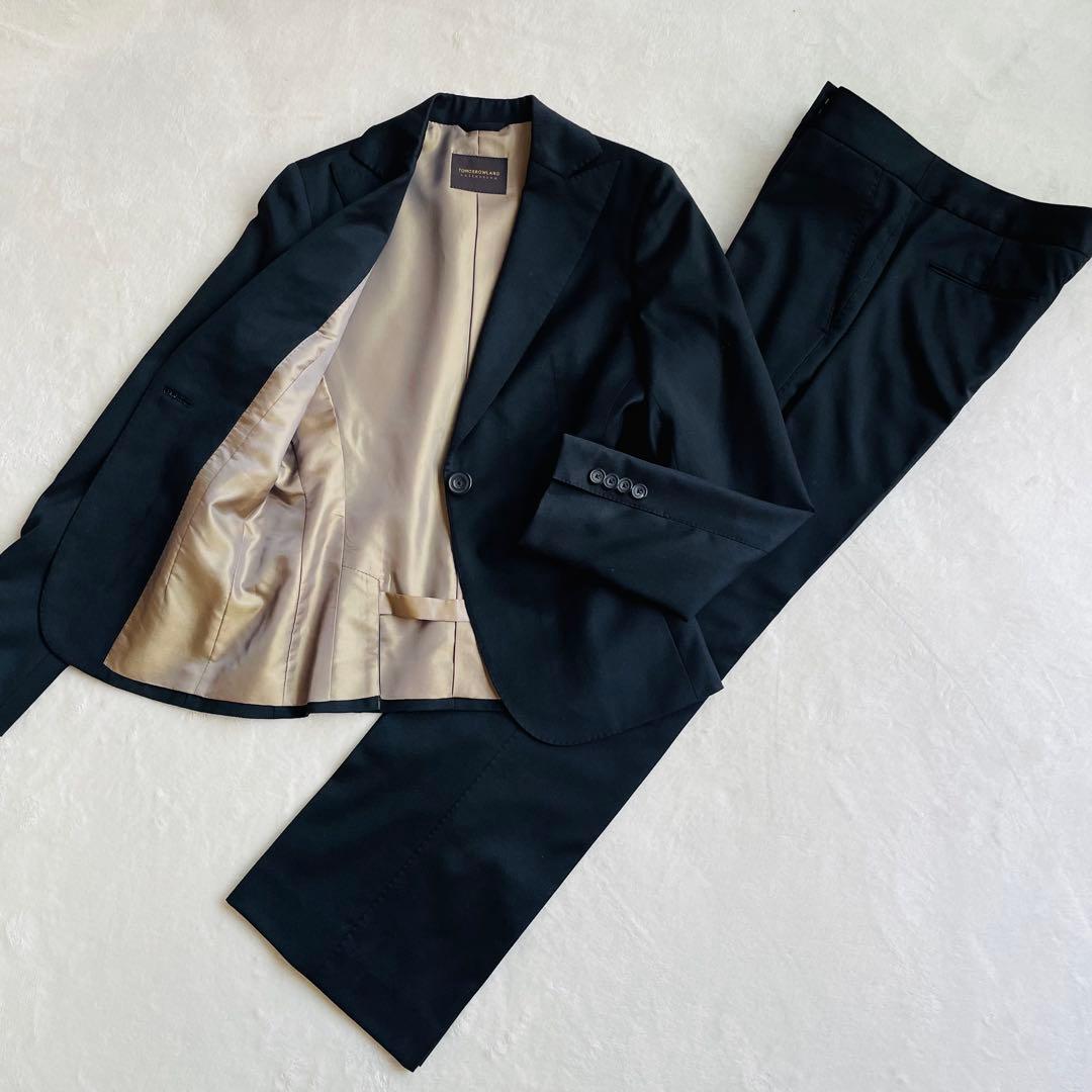 極美品 トゥモローランド ロロ・ピアーナ セットアップ スーツ 黒38