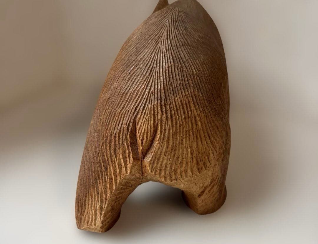 希少品・2体セット】木彫 熊 座熊 台座付き 加藤貞夫 八雲