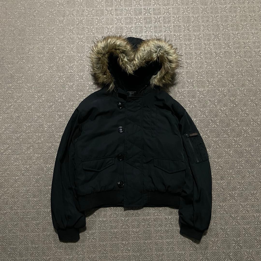 Y2K N2B OPIUM 短丈 フライト ボンバージャケット ファーフード73 Y2K N2B OPIUM 短丈 フライト ボンバージャケット ファー 黒 - メルカリ
