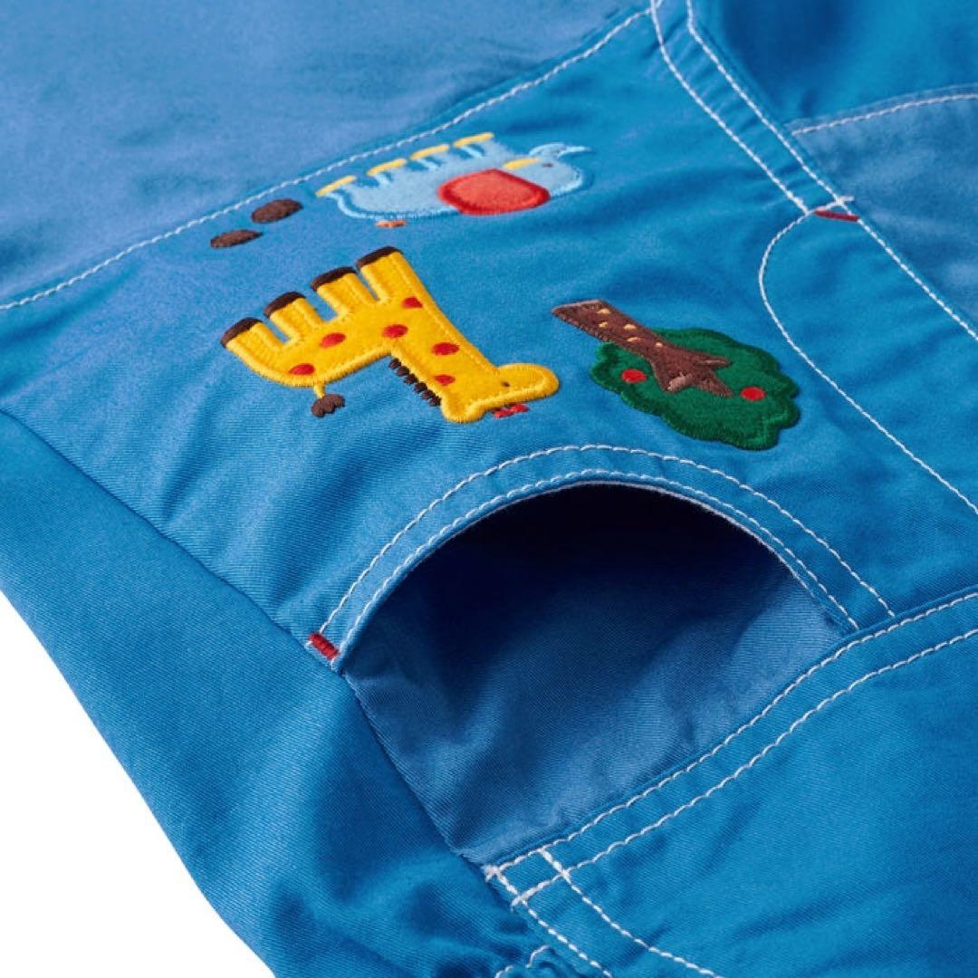 Miki House ミキハウス 6分丈オーバーオール ブルー 80 90cm