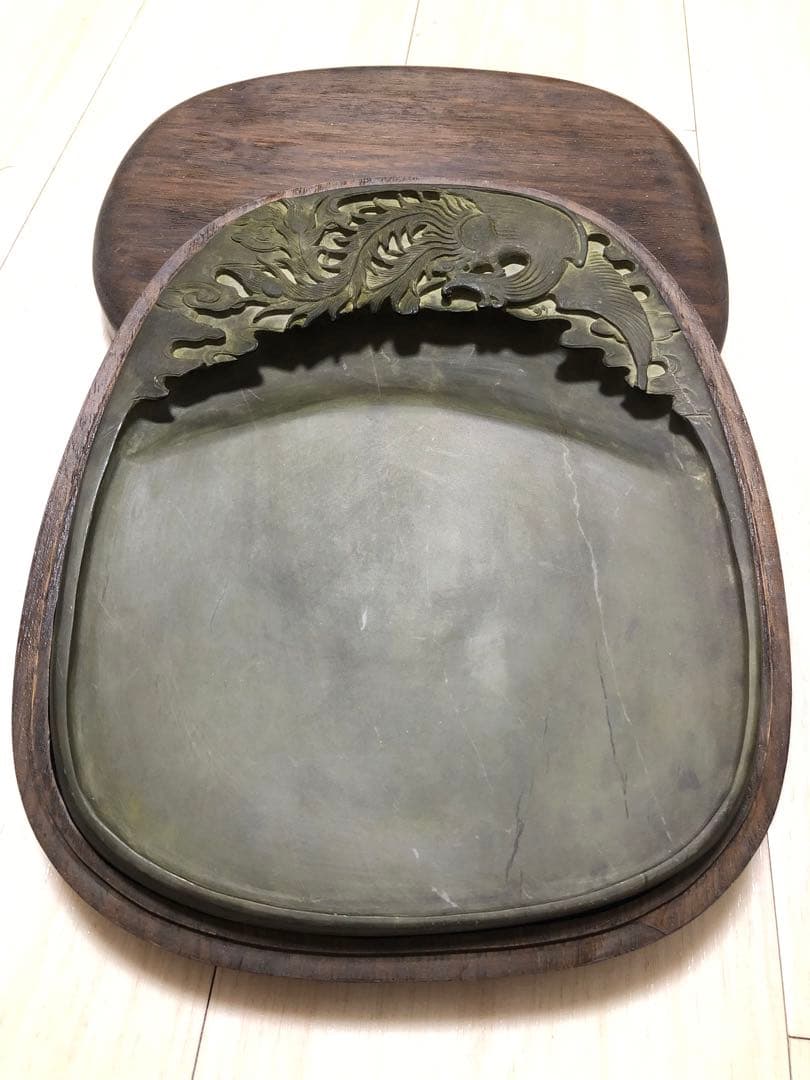 硯 旧老坑 青花 金綫 書道具硯　すずり 端溪硯 水岩 文房四寶 端渓硯 在庫限り】書道硯 旧坑 宋坑端渓硯 有眼 花鳥彫刻｜書道 書道用品