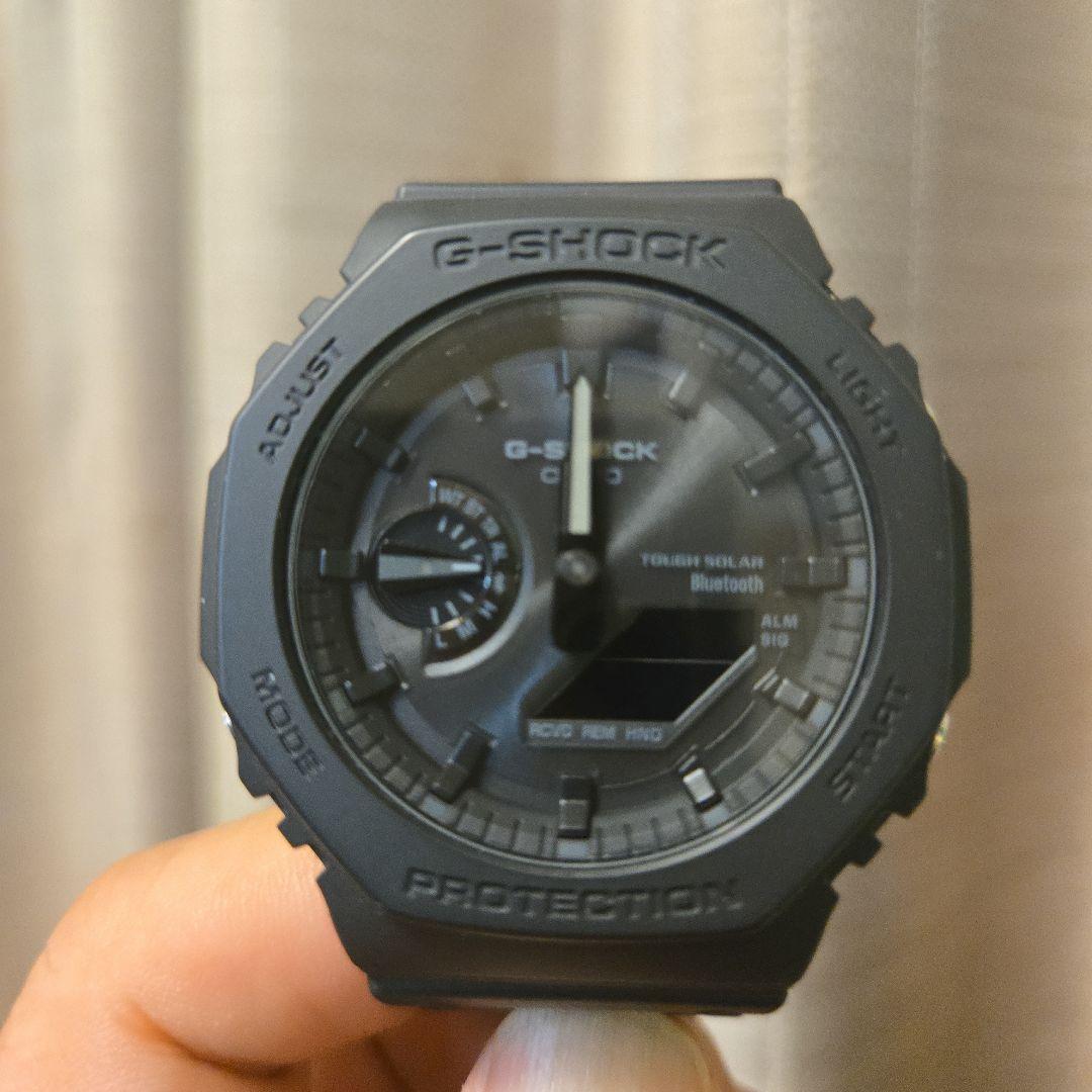 G-SHOCK Bluetooth Solar ブラック G-SHOCK Gショック 八角形 スマホリンク タフソーラー オールブラック