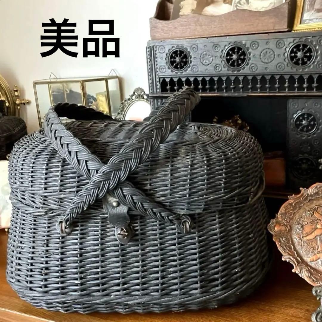 美品フランスアンティークパニエサック・ド・フィヨンセフィアンセバッグ