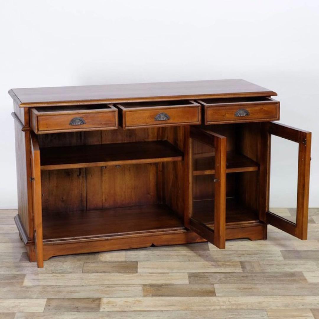 E 新品 アジアン キャビネット アンティーク カフェ 食器棚 本棚