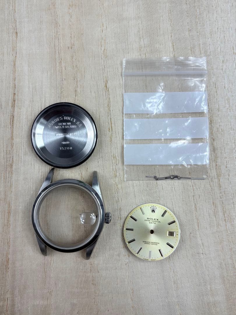 ROLEX ロレックス Ref.15200 純正ケース 文字盤 針セット正規品 今はなき34mmケース オイスターパーペチュアルデイト Ref.15200