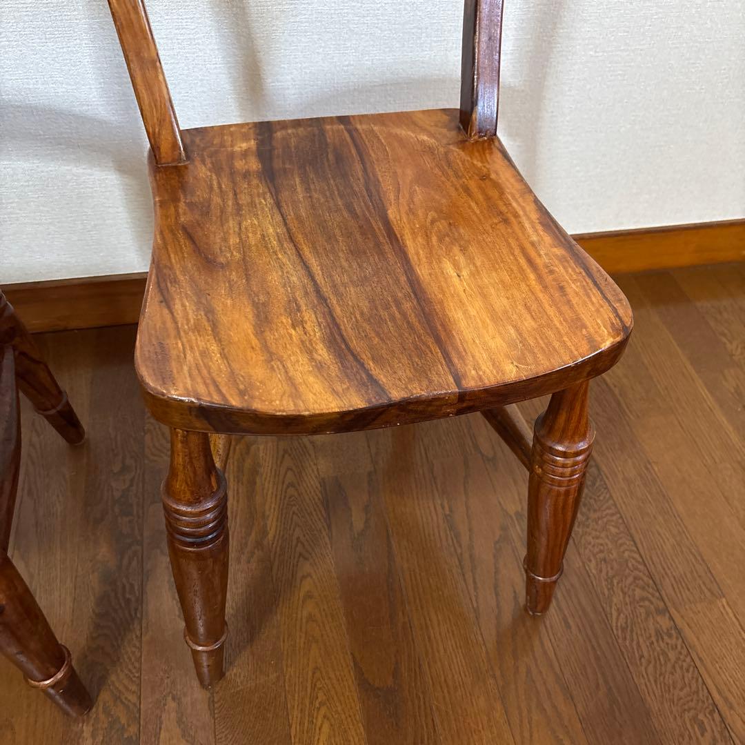 良品】B-COMPANY ダイニングテーブル チェア 2脚 シーシャムウッド