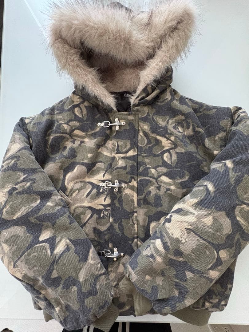 elev エレブ ファー付き 迷彩ファイヤーマンジャケット - メルカリ