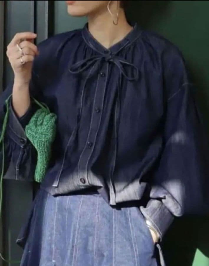 MACHATT マチャット デニムリボンブラウス - メルカリ