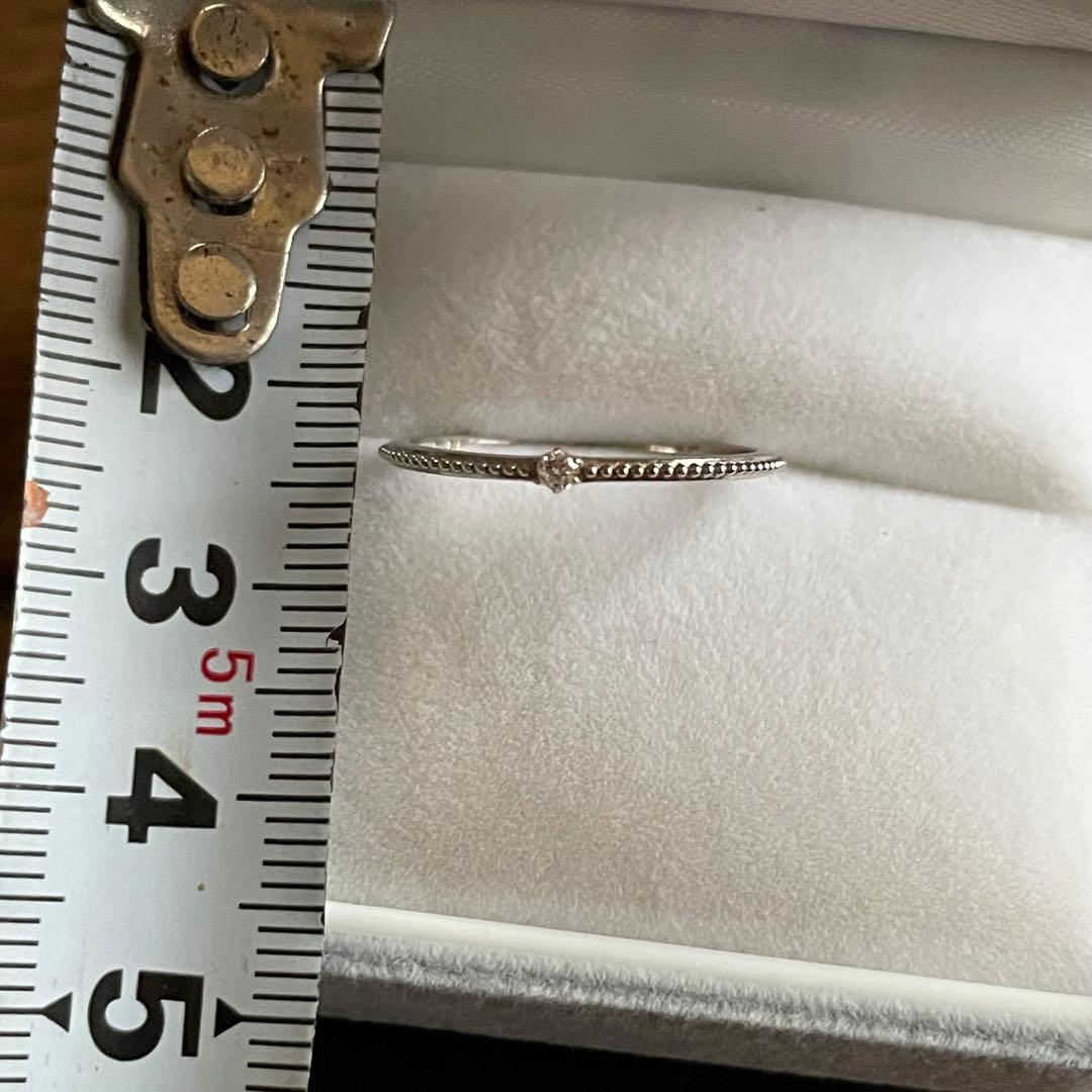 K10 WG ダイヤモンド 0.02ct 指輪 12号