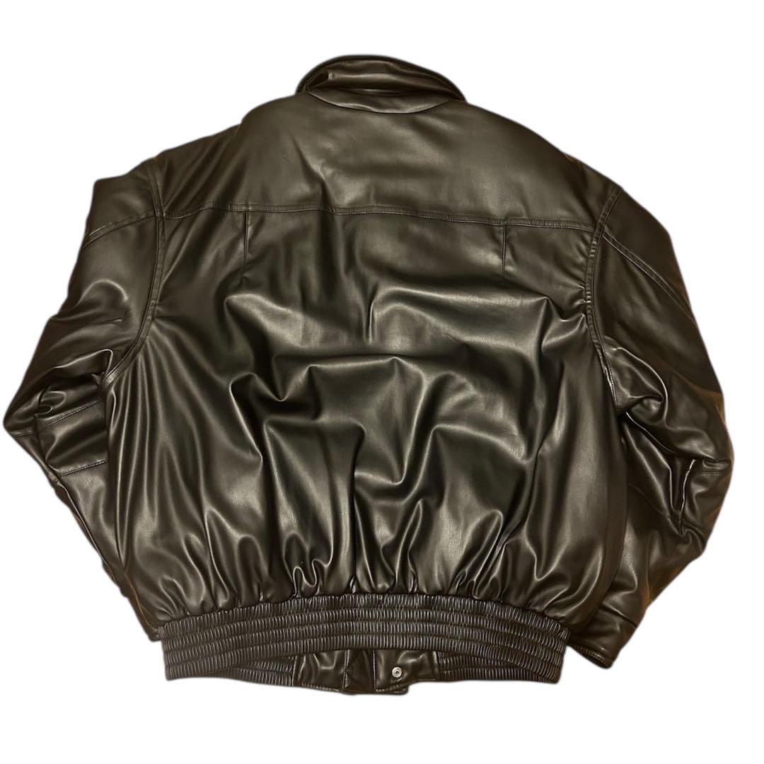 ZARAフェイクレザー 中綿ブルゾンボンバージャケット3833/308/800