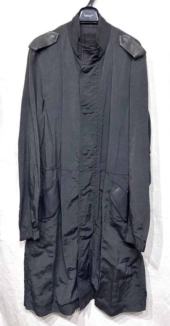 BACKLASHリネンナイロン製品染めモッズコート/バックラッシュ