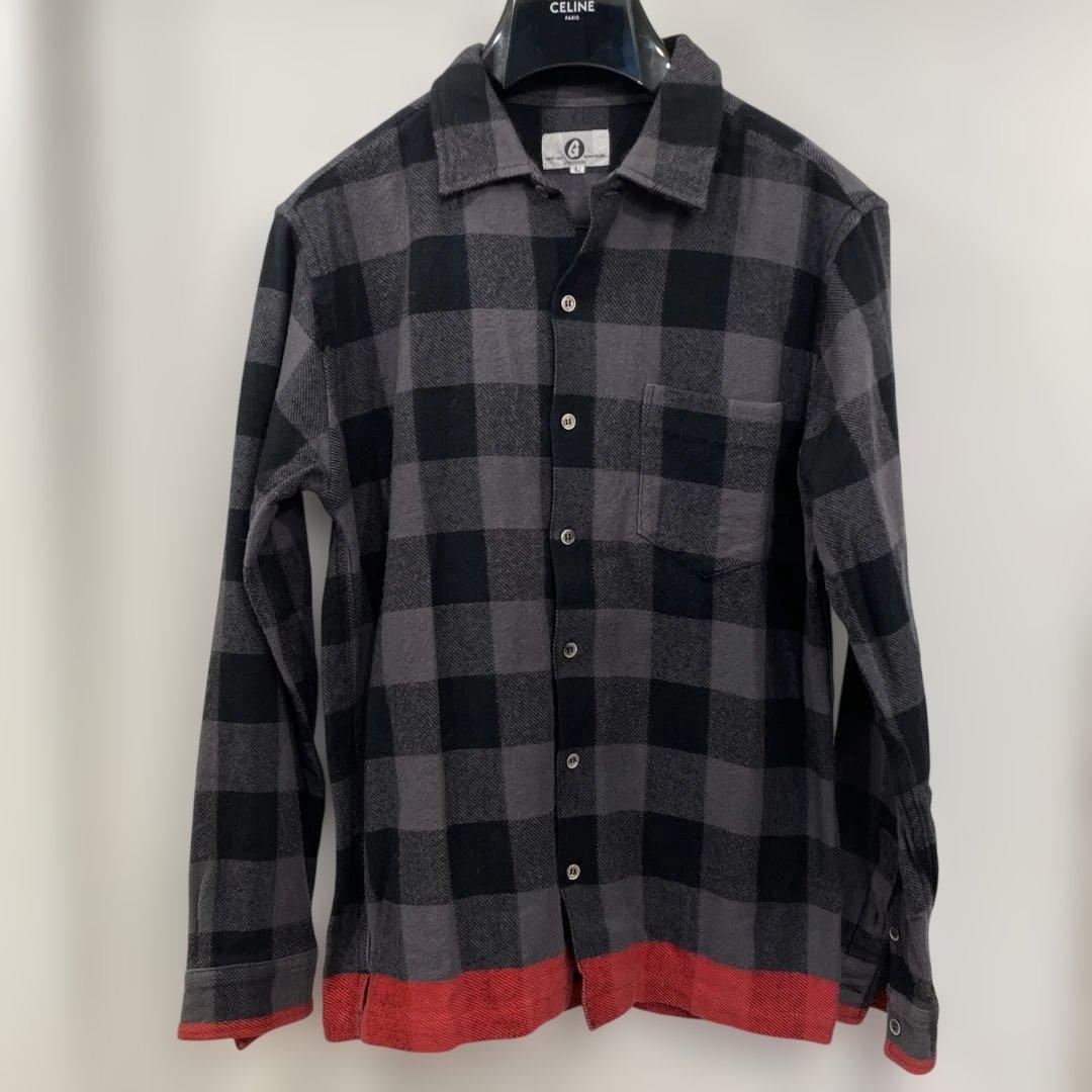 グッドイナフ good enough ブロックチェックネルシャツ L 背ロゴ