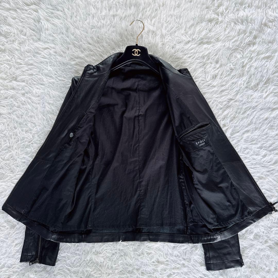 EPOCA UOMO】シングルライダース 羊革 ブラック 46サイズ - メルカリ