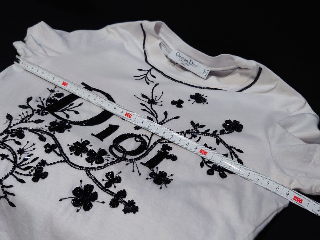 激レア】Christian Dior ビーズ刺繍Tシャツ