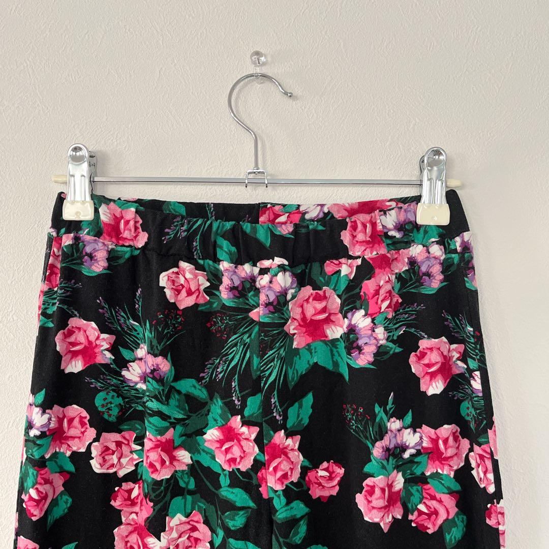 POOFNEWYORK【M】フローラル柄花柄レギンススパッツオシャレかわいい
