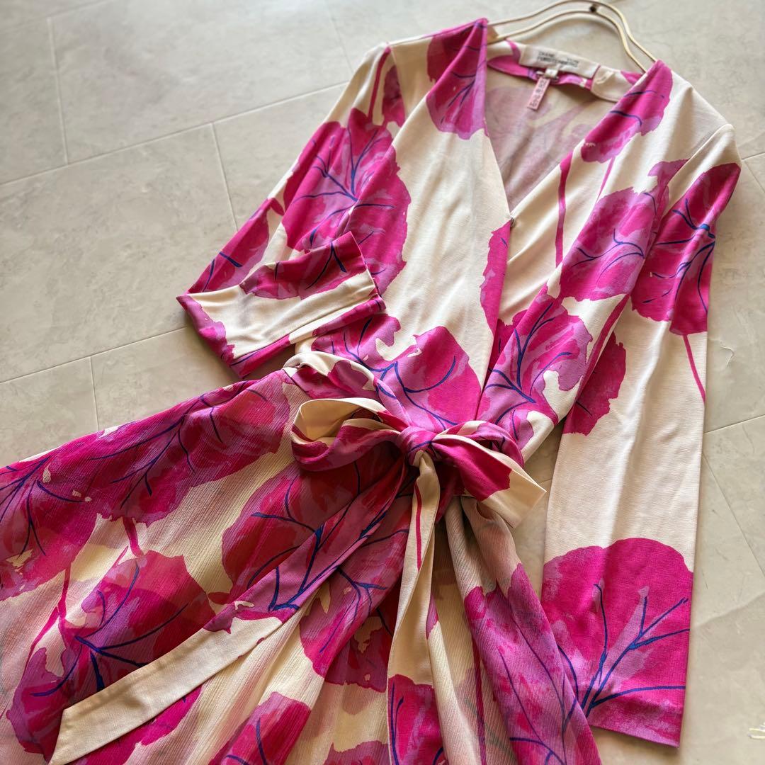 NO.3-166 DIANEvon FURSTENBERG花柄七分袖ワンピース4