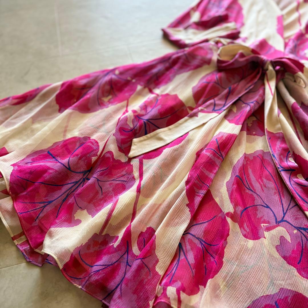 NO.3-166 DIANEvon FURSTENBERG花柄七分袖ワンピース4