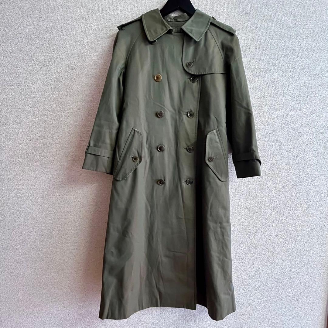 バーバリー オリーブグリーン ダブルブレスト トレンチコート