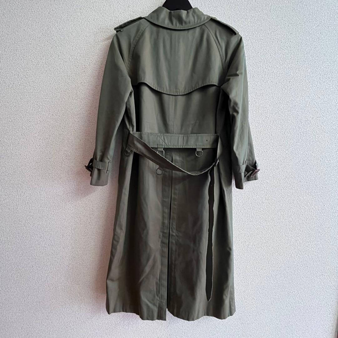 バーバリー オリーブグリーン ダブルブレスト トレンチコート