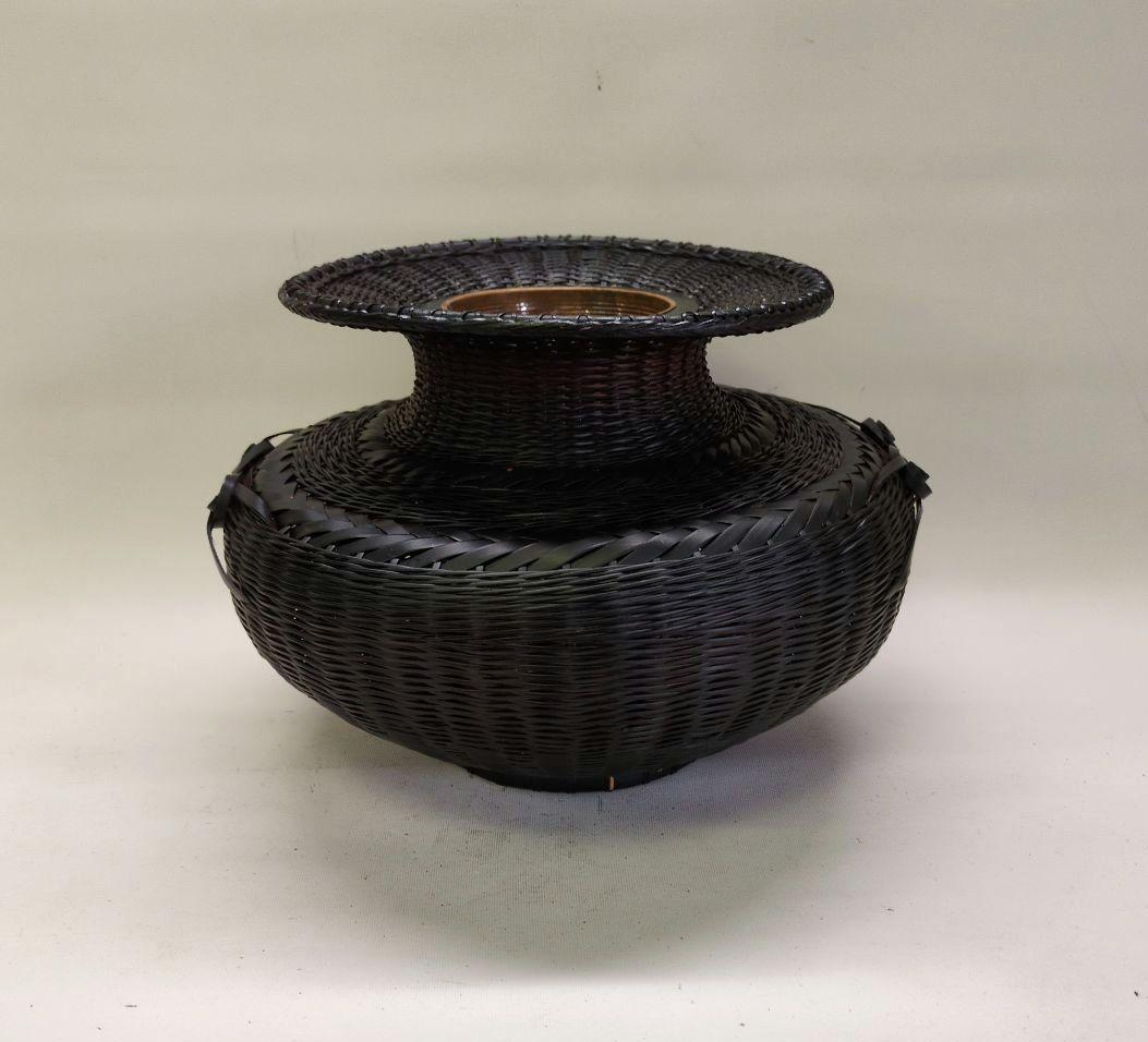 又木付　牡丹籠　池坊好み　池坊花器 池坊 華道 いけばな 牡丹籠 (手付き) 竹籠 - メルカリ