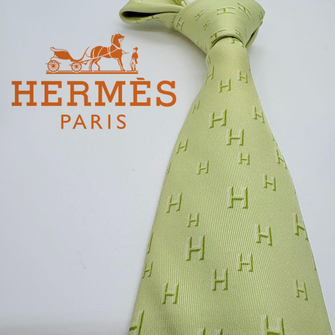 美品】HERMES/エルメス ネクタイ H柄 - メルカリ