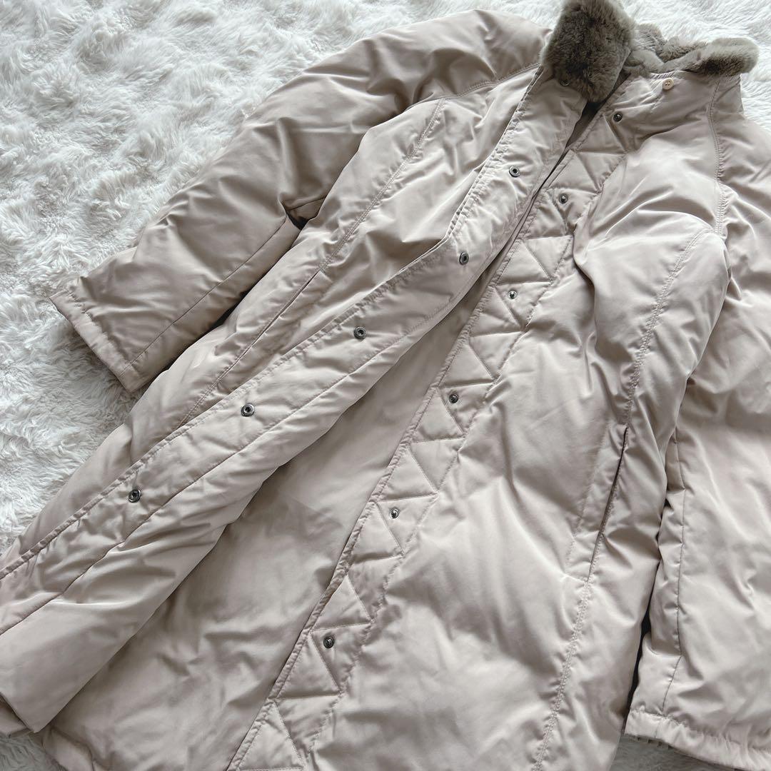 大きいLサイズ✨マックスマーラ☆ラビットファー ダウンコート ピンク