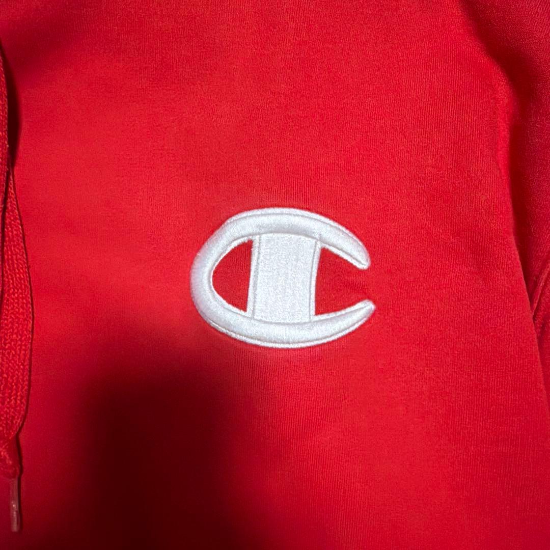 Championスーパーフーディー コーンヘッド レッド パーカー - メルカリ