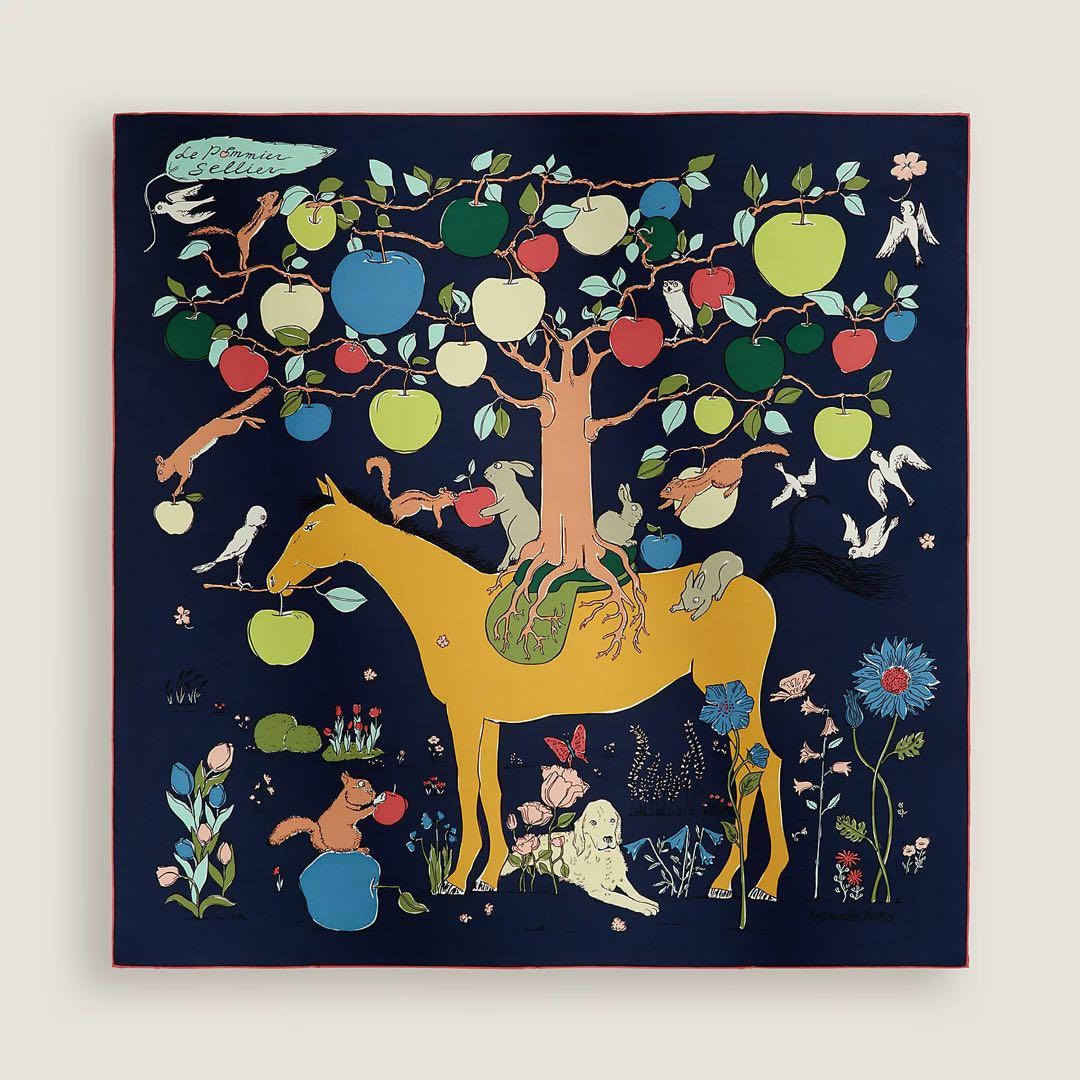 新品・2026SS エルメス カレ90 ルポミエセリエ ブルーマリン - メルカリ