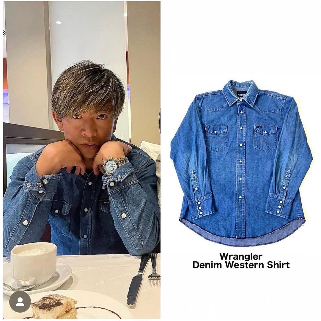キムタク着 WRANGLER ラングラー デニム ウエスタンシャツ - メルカリ