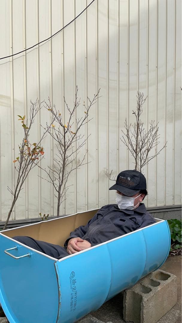 ドラム缶風呂 横置きタイプ スノコ付き - メルカリ