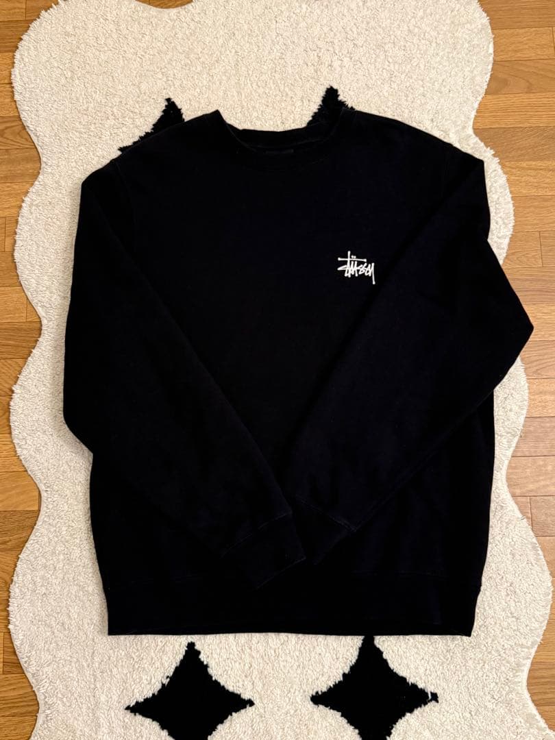 Stussy ブラック トレーナー S Stussy: Men's Basic Stussy Crew (Black) | DSMNY E-SHOP